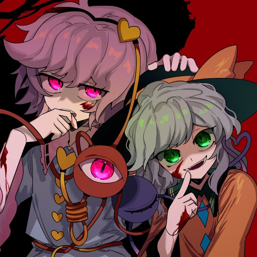 komeiji koishi and komeiji satori (touhou) drawn by ichirugi