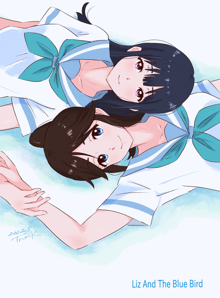 yoroizuka mizore and kasaki nozomi (hibike! euphonium and 1 more) drawn by tsunemoku