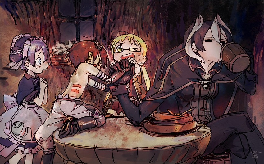 reg, riko, ozen, and maruruk (made in abyss) drawn by jk17171