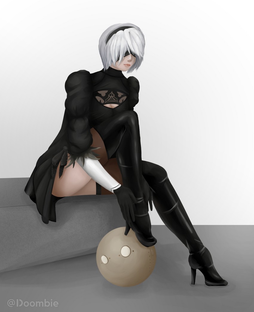 2b (nier and 1 more) drawn by doombie