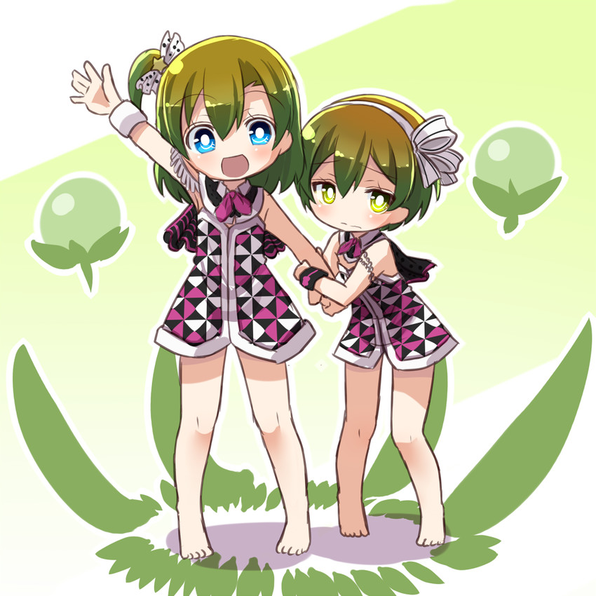 kosaka honoka and hoshizora rin (love live! and 1 more) drawn by shipii_(jigglypuff)
