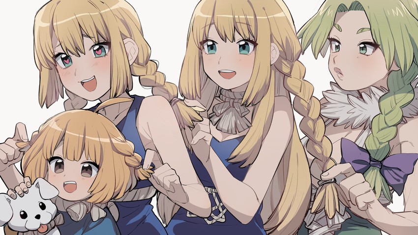 kohaku, suika, hanada nikki, and ruri (dr. stone) drawn by kojirou_(kojirou_sousaku)
