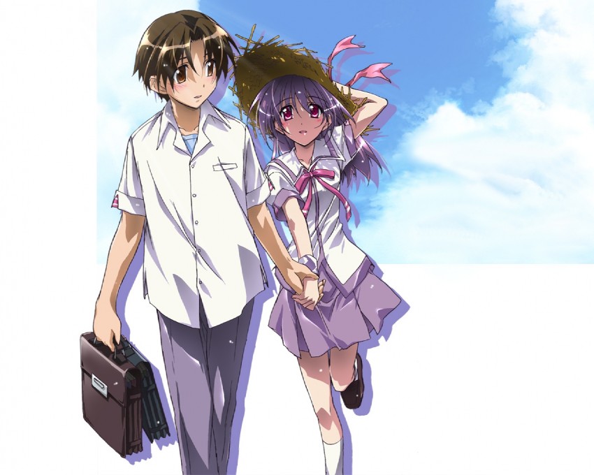 iriya kana and asaba naoyuki (iriya no sora ufo no natsu)