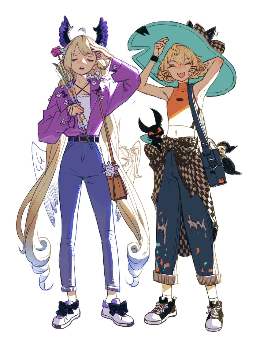 enna alouette, millie parfait, lucie, and aloupeep (nijisanji and 1 more) drawn by sol_halite