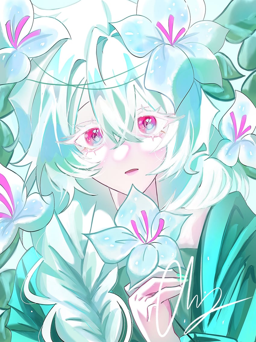 white lily cookie (cookie run and 1 more) drawn by ppung331420