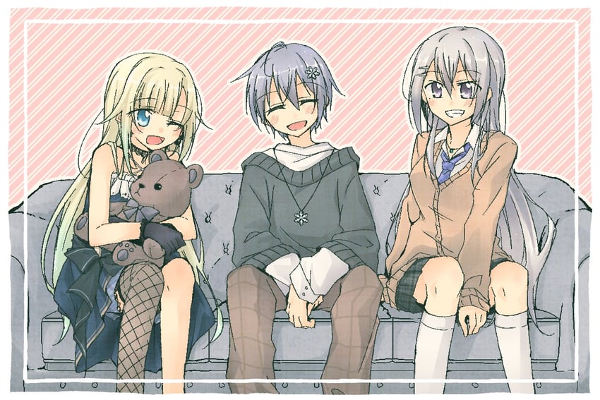 higuchi kaede, aizawa ema, and shirayuki reid (nijisanji and 2 more) drawn by nigirimeshi