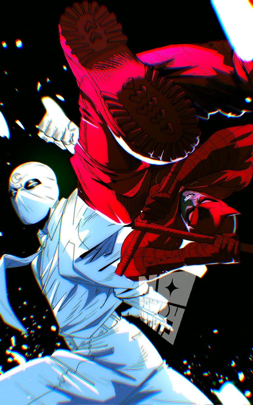 moon knight, daredevil, and mr. knight (marvel and 2 more) drawn by nodowdy