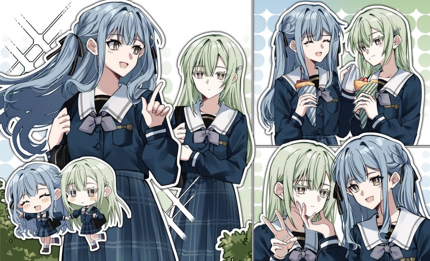 togawa sakiko and wakaba mutsumi (bang dream! and 1 more) drawn by bucishiro