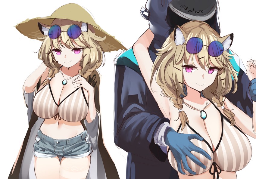 doctor and utage (arknights) drawn by xooku
