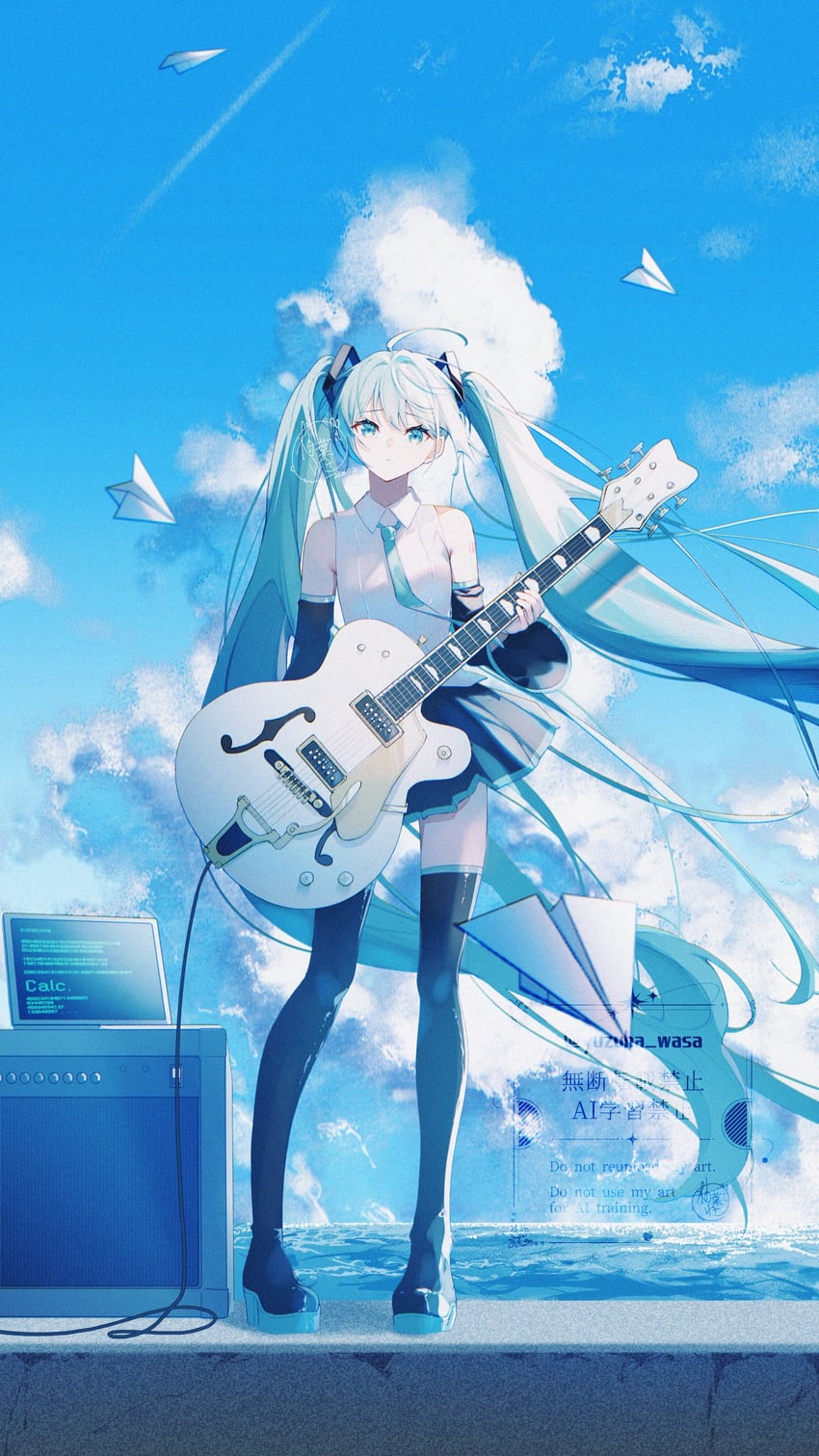 hatsune miku (vocaloid and 1 more) drawn by yuzuha_wasa