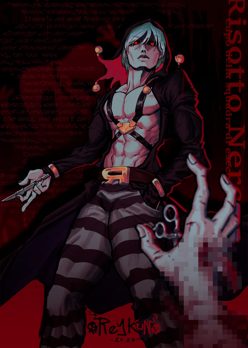 risotto nero (jojo no kimyou na bouken and 1 more) drawn by reykun