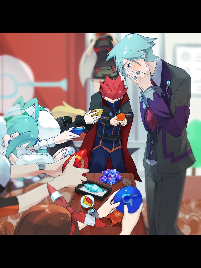 may, cynthia, brendan, steven stone, lance, and 3 more (pokemon and 3 more) drawn by sekiro_(skrn_14)