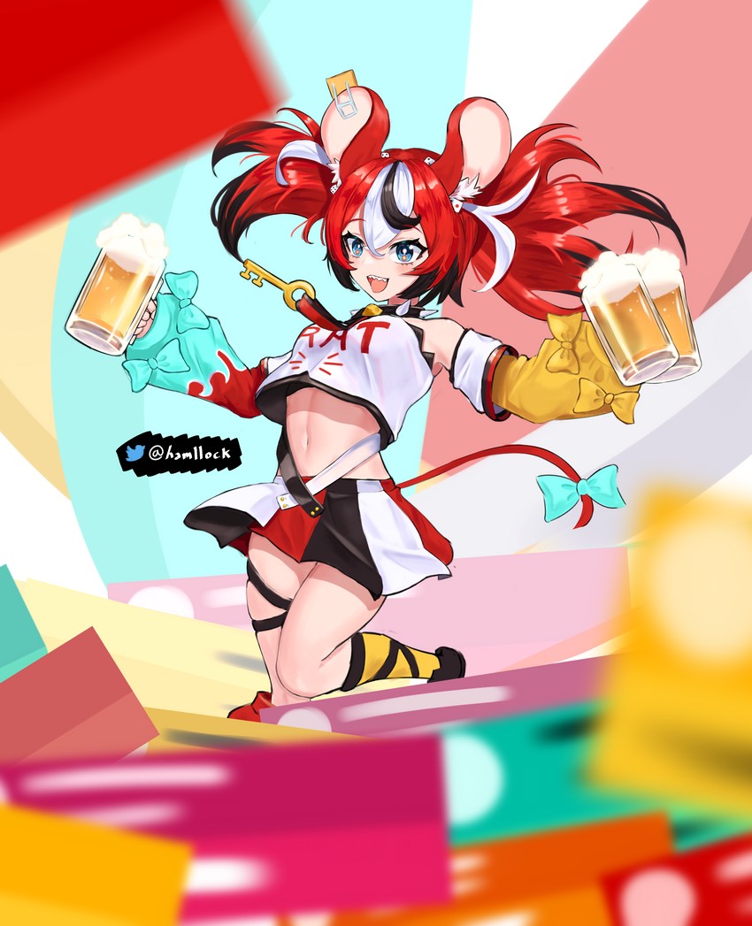 hakos baelz (hololive and 1 more) drawn by hamllock