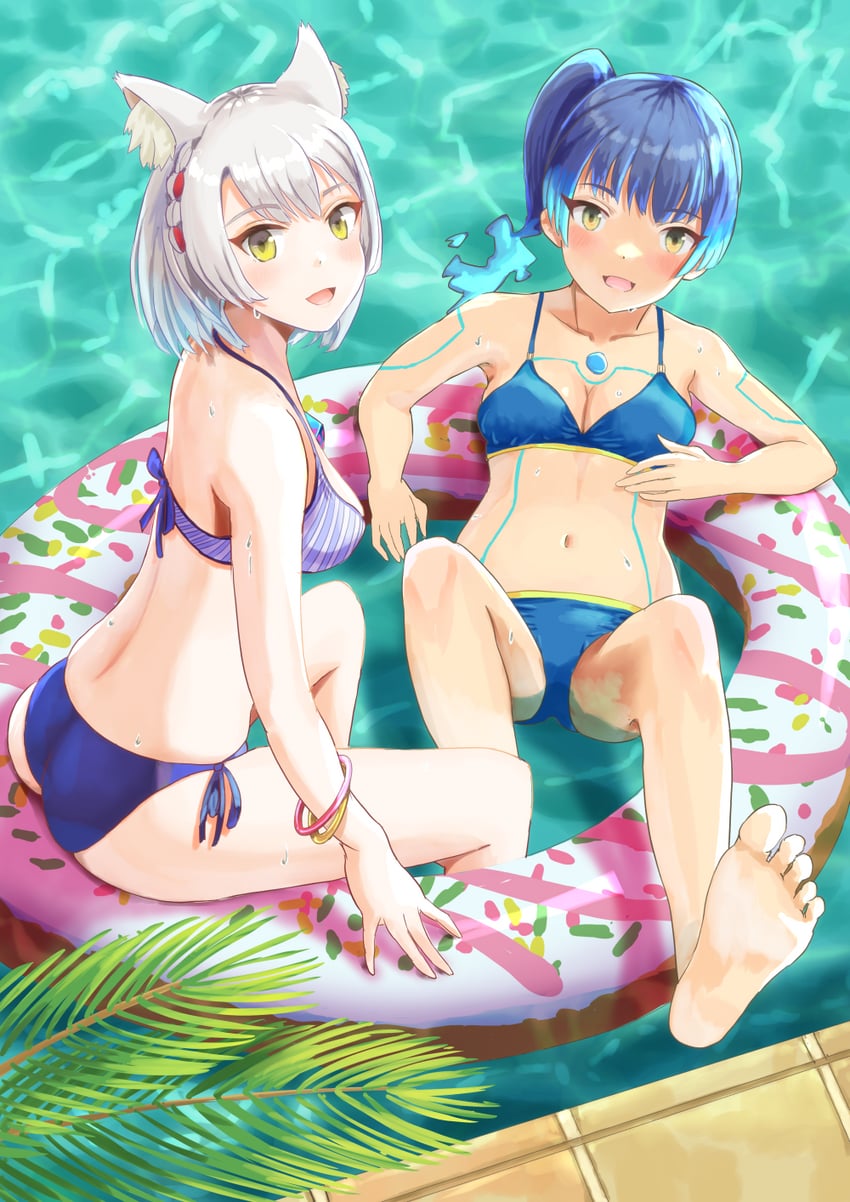 mio and sena (xenoblade chronicles and 1 more) drawn by sawayakakatsu