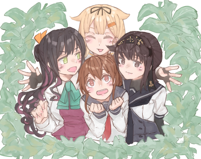 inazuma, yuudachi, yuudachi kai ni, naganami, and hatsuzuki (kantai collection) drawn by az_toride