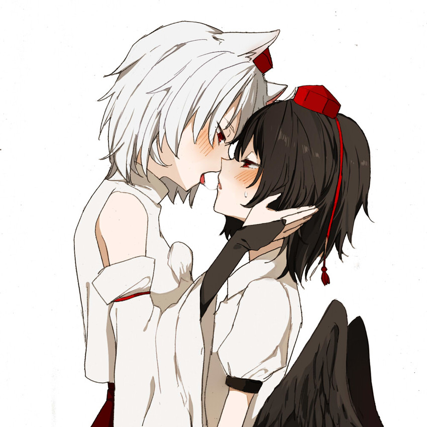 shameimaru aya and inubashiri momiji (touhou) drawn by mochino_(yumeura_fuumi)
