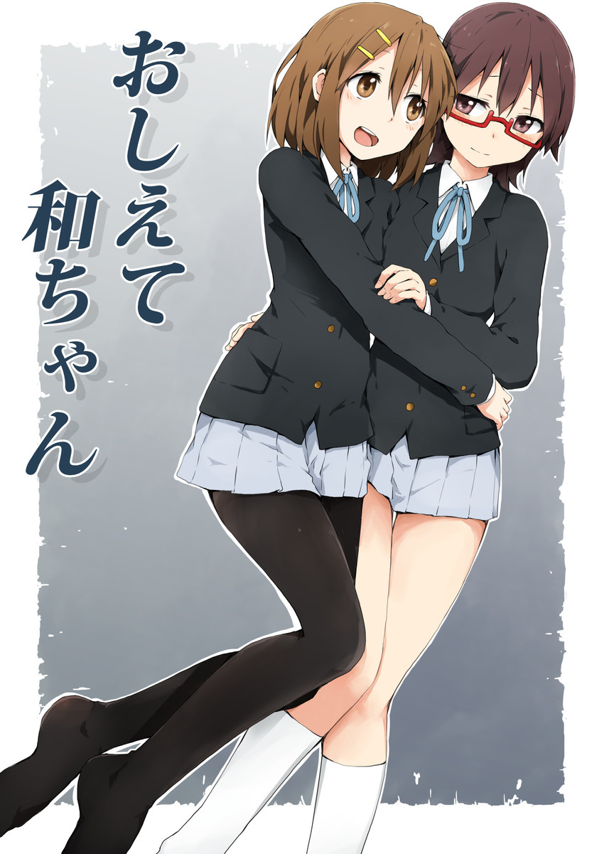 hirasawa yui and manabe nodoka (k-on!) drawn by kagiana