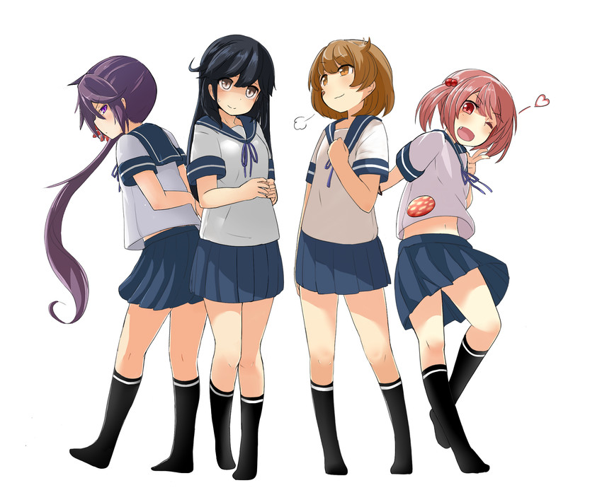 ushio, akebono, sazanami, and oboro (kantai collection) drawn by yoosai