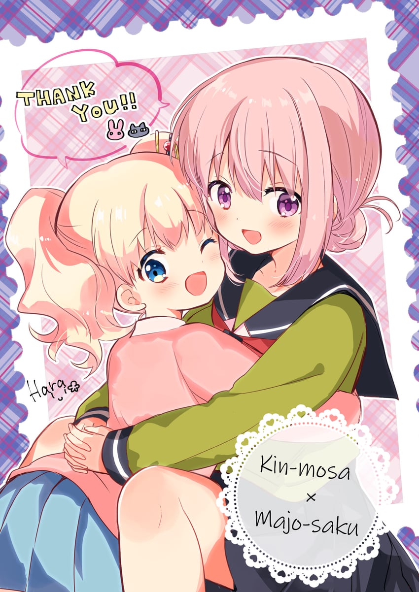 alice cartelet and minato shima (kin-iro mosaic and 1 more) drawn by hara_yui