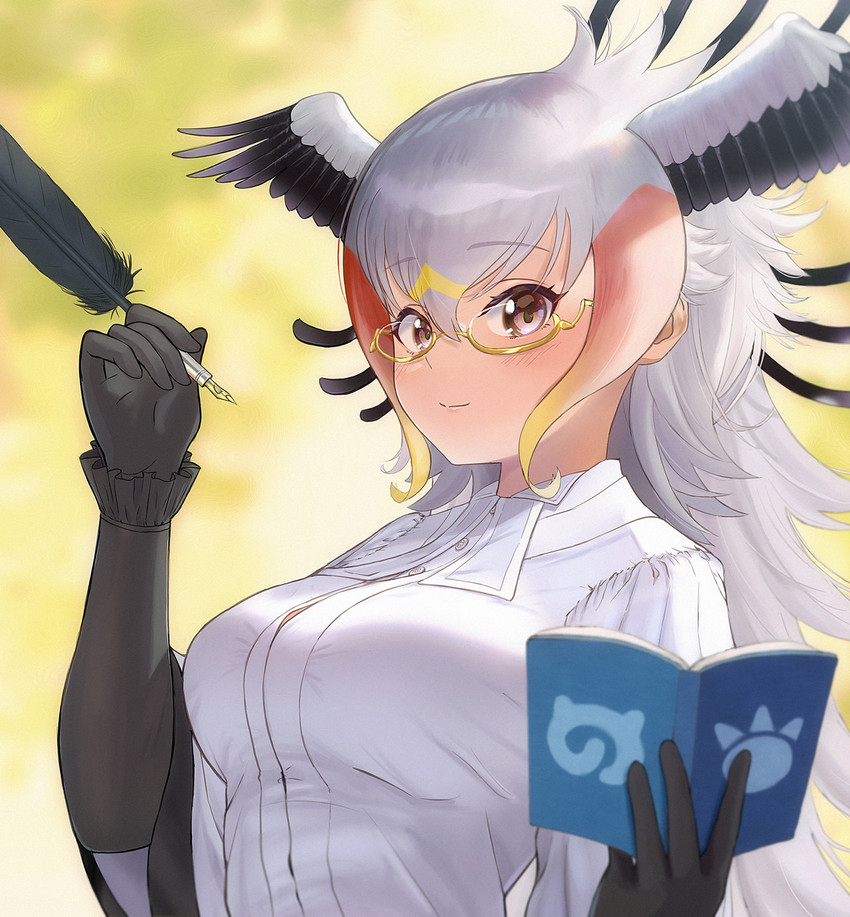 secretarybird (kemono friends and 1 more) drawn by isho_k10000