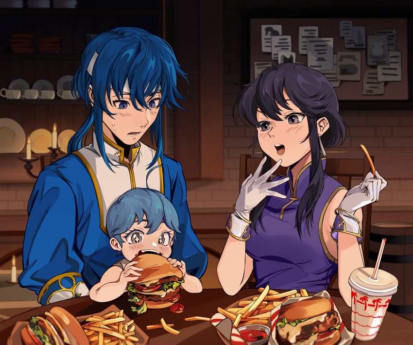 seliph, larcei, and selia (original and 2 more) drawn by uneasywolf