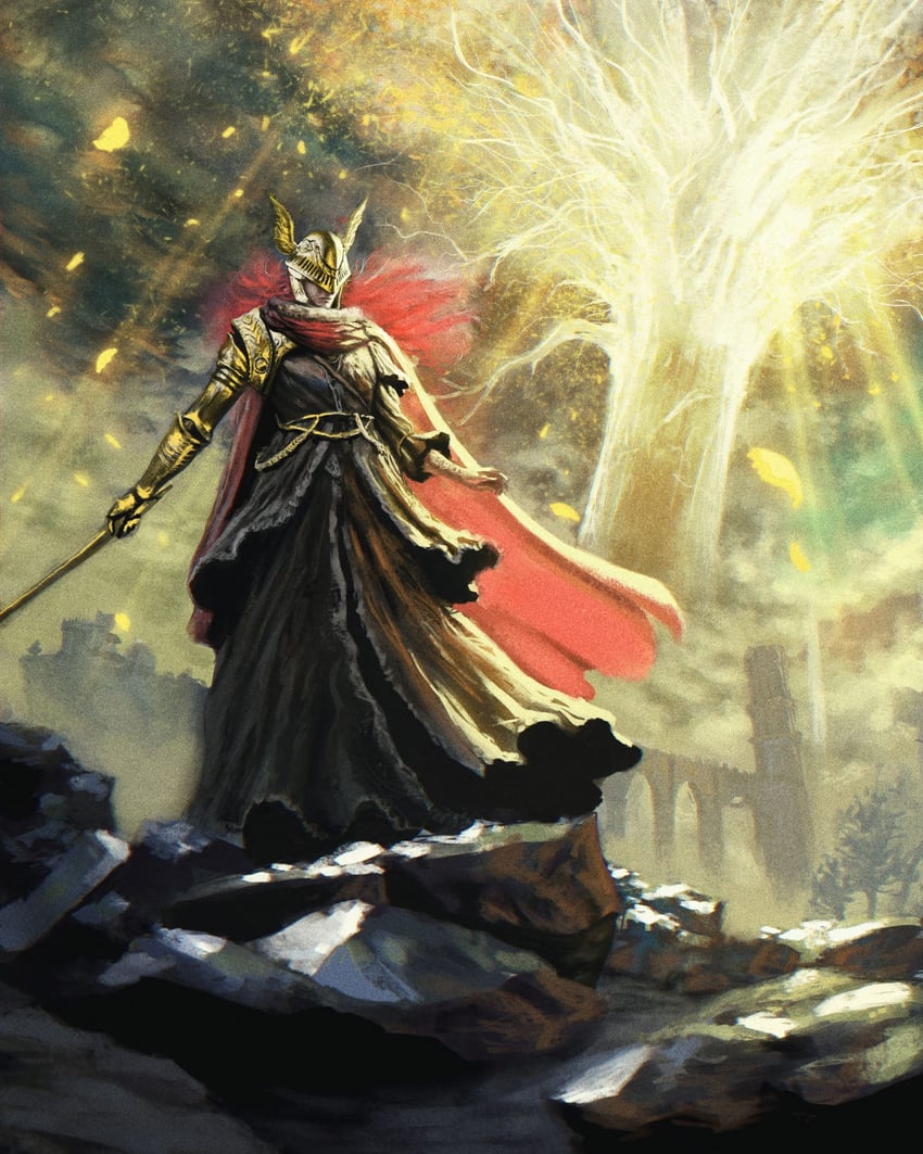 malenia blade of miquella (elden ring) drawn by javi_martinez