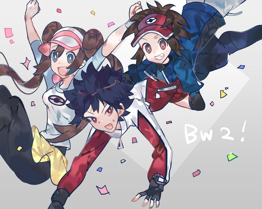 rosa, nate, and hugh (pokemon and 1 more) drawn by noah_(nowlifeyell)