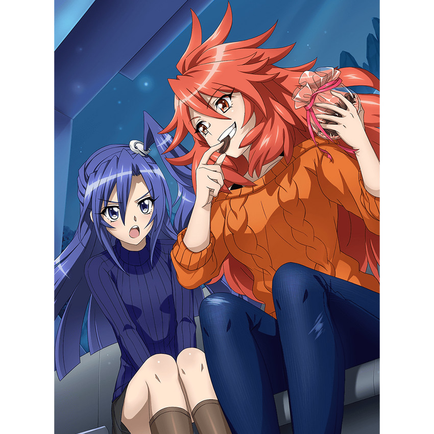 kazanari tsubasa and amou kanade (senki zesshou symphogear and 1 more)