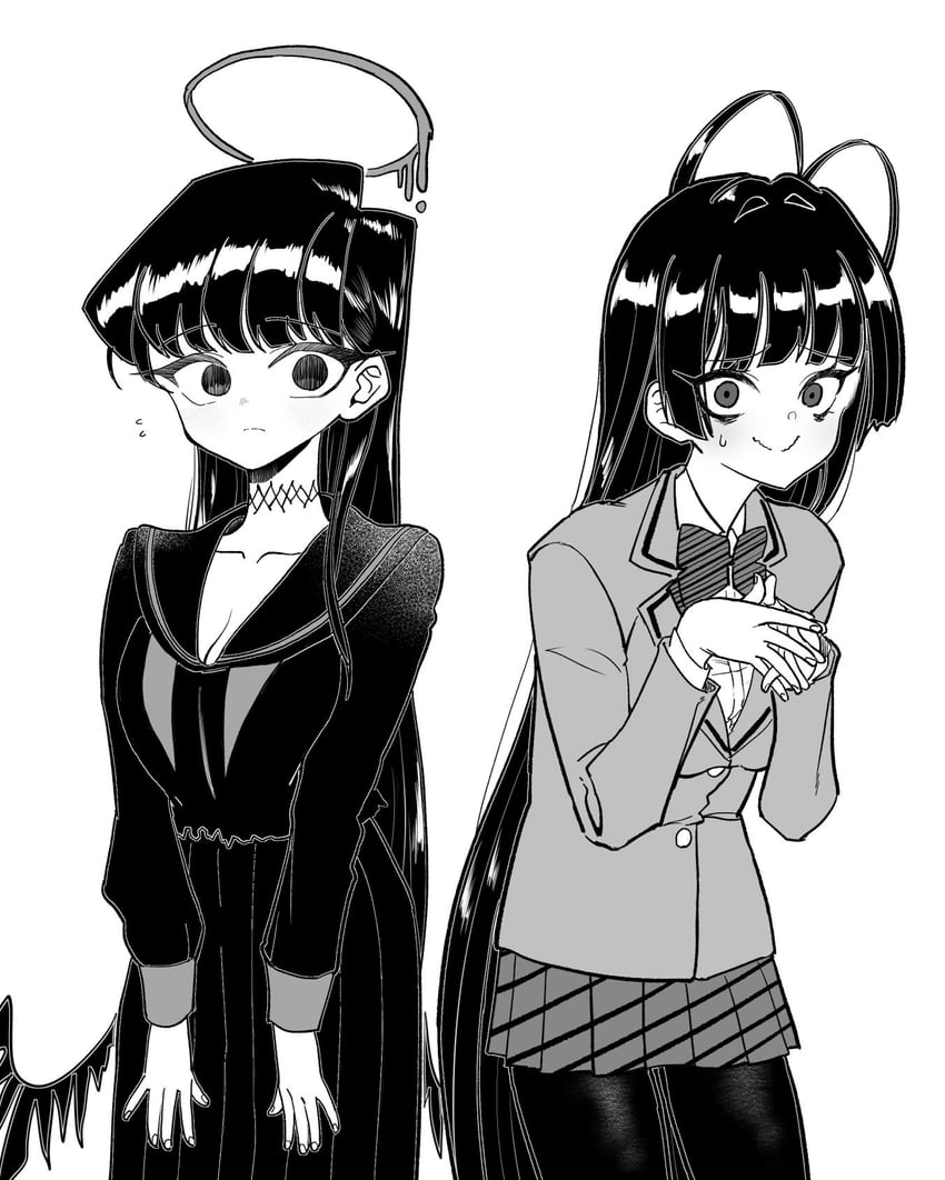 komi shouko and tsurugi (blue archive and 1 more) drawn by leng_wa_guo