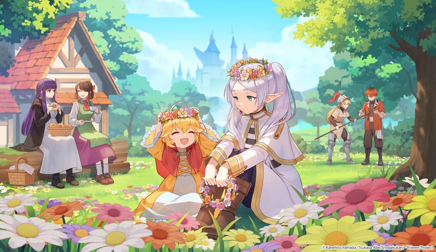 frieren, fern, stark, female knight, little princess, and 1 more (sousou no frieren and 1 more)