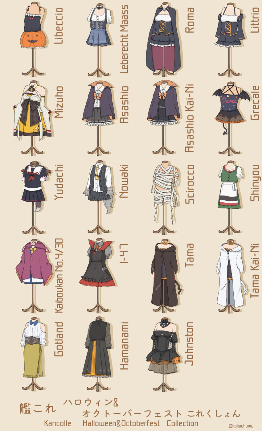 hiei, z1 leberecht maass, gotland, asashio kai ni, littorio, and 15 more (kantai collection) drawn by kamoku_nagi