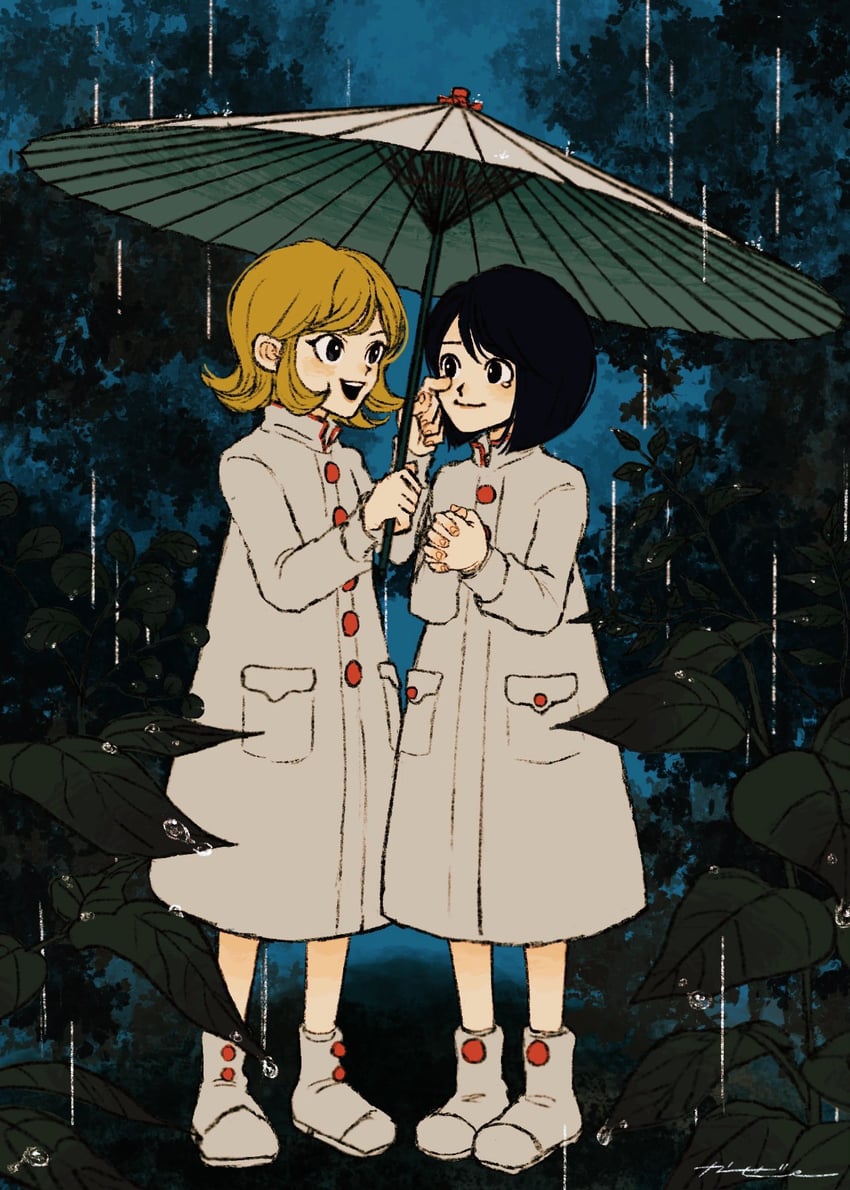 kachou hui guo rou and fuugetsu hui guo rou (hunter x hunter) drawn by kaze_no