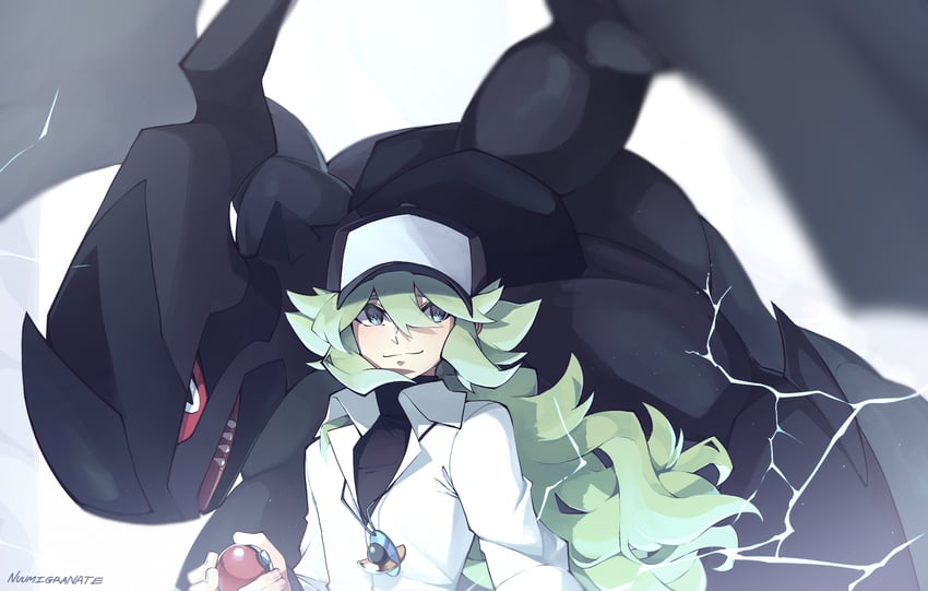 n and zekrom (pokemon and 2 more) drawn by nuumigranate