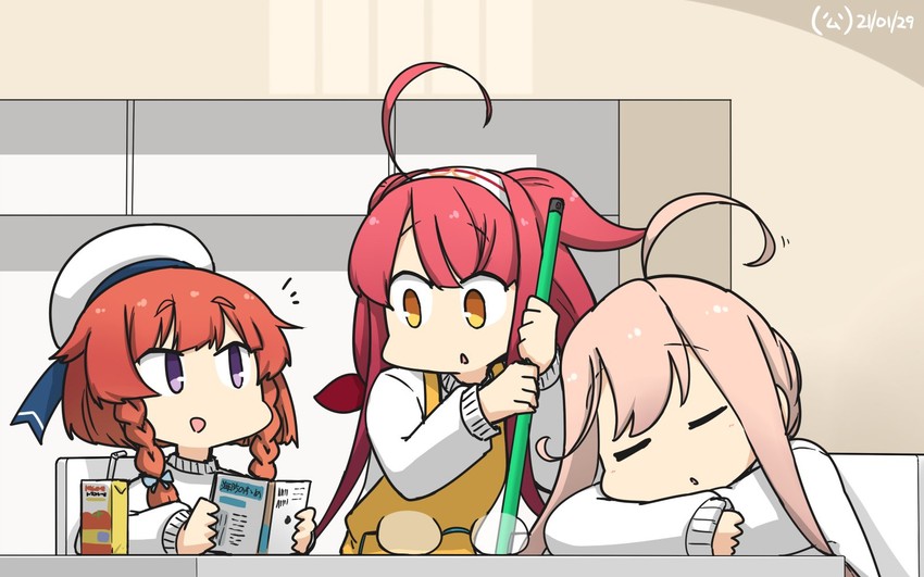 makigumo, kawakaze, etorofu, and kawakaze kai ni (kantai collection) drawn by hamu_koutarou