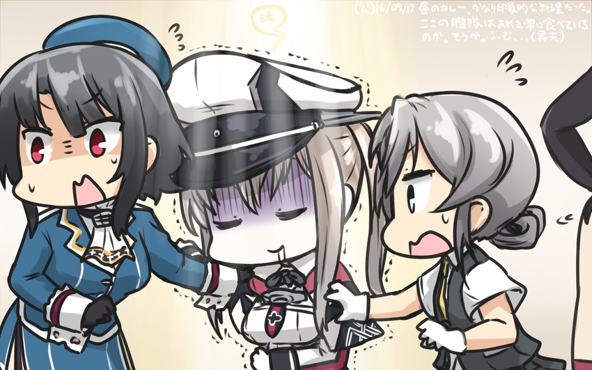 shimakaze, takao, graf zeppelin, and nowaki (kantai collection) drawn by hamu_koutarou
