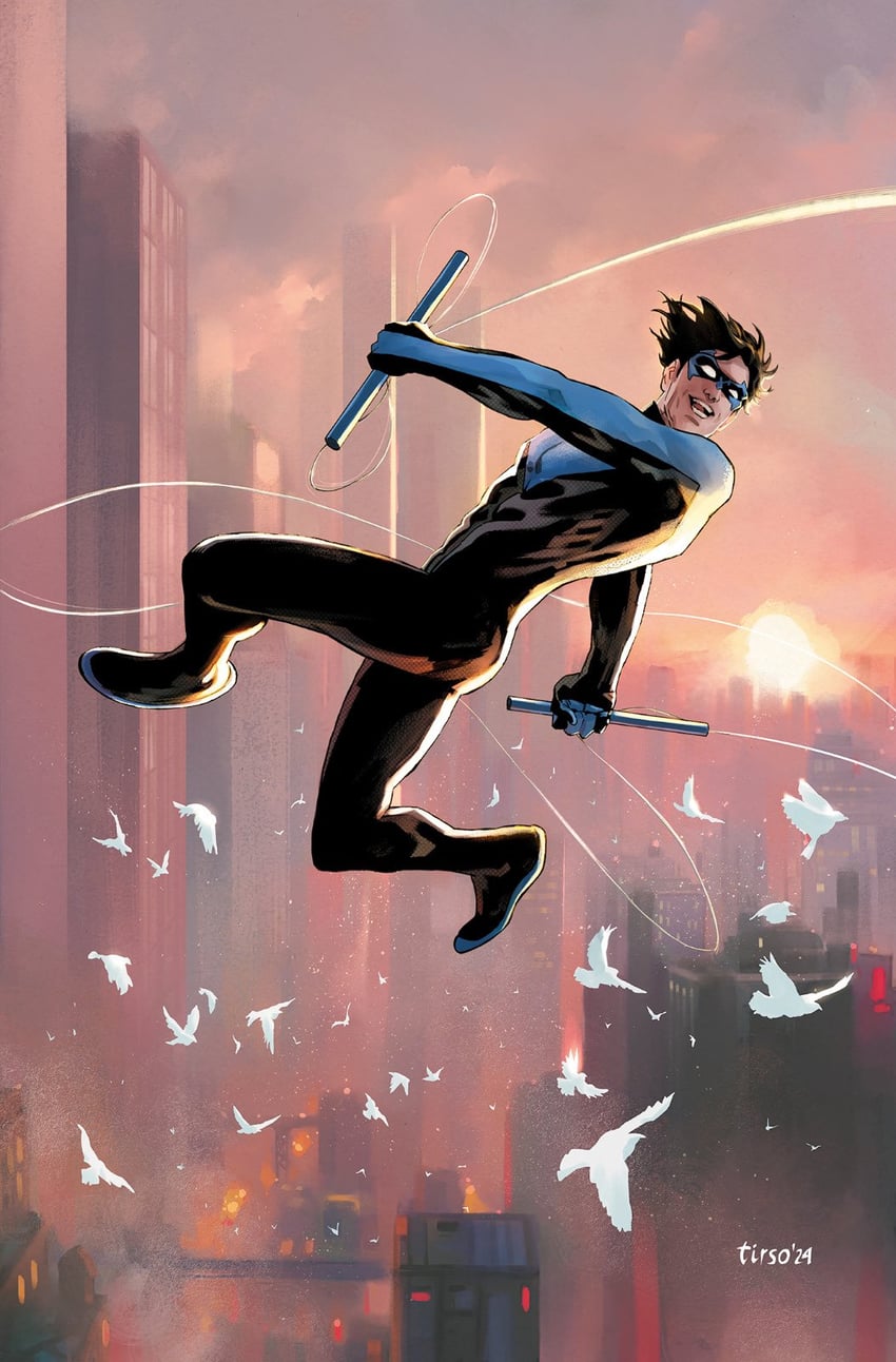 dick grayson and nightwing (dc comics and 1 more) drawn by tirso_cons