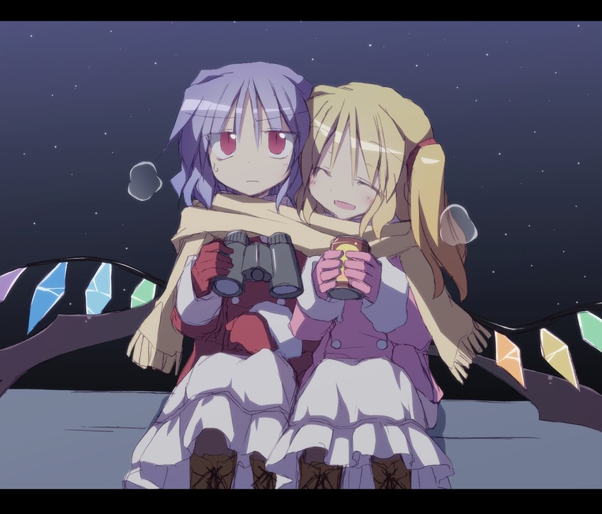 remilia scarlet and flandre scarlet (touhou) drawn by satou_kibi
