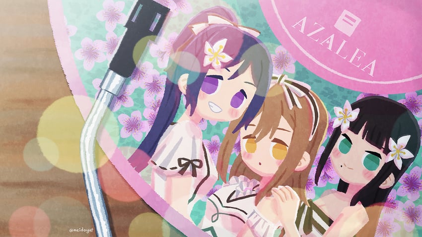 matsuura kanan, kurosawa dia, and kunikida hanamaru (love live! and 1 more) drawn by meidosan
