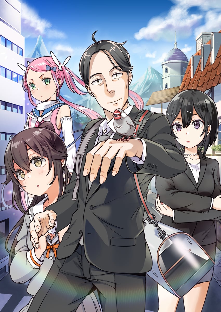 otonari-san, sasaki, hoshizaki, magical pink, and p-chan (sasaki to p-chan) drawn by kantoku