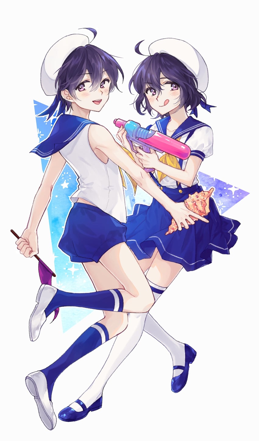female morgan and male morgan (fire emblem and 1 more) drawn by moch_ka_game