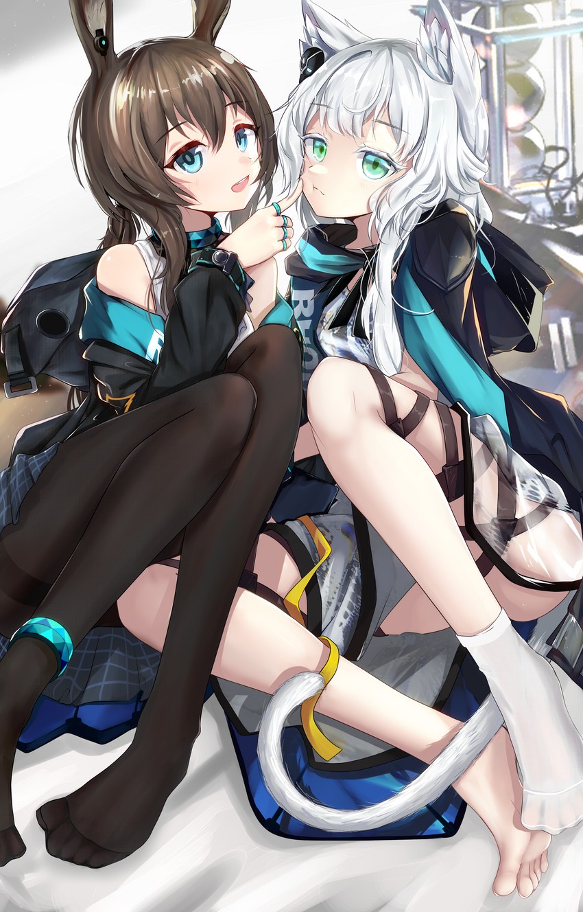 amiya and rosmontis (arknights) drawn by nopetroto