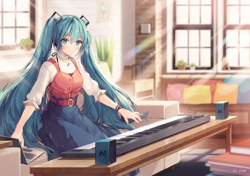 hatsune miku (vocaloid) drawn by necomi