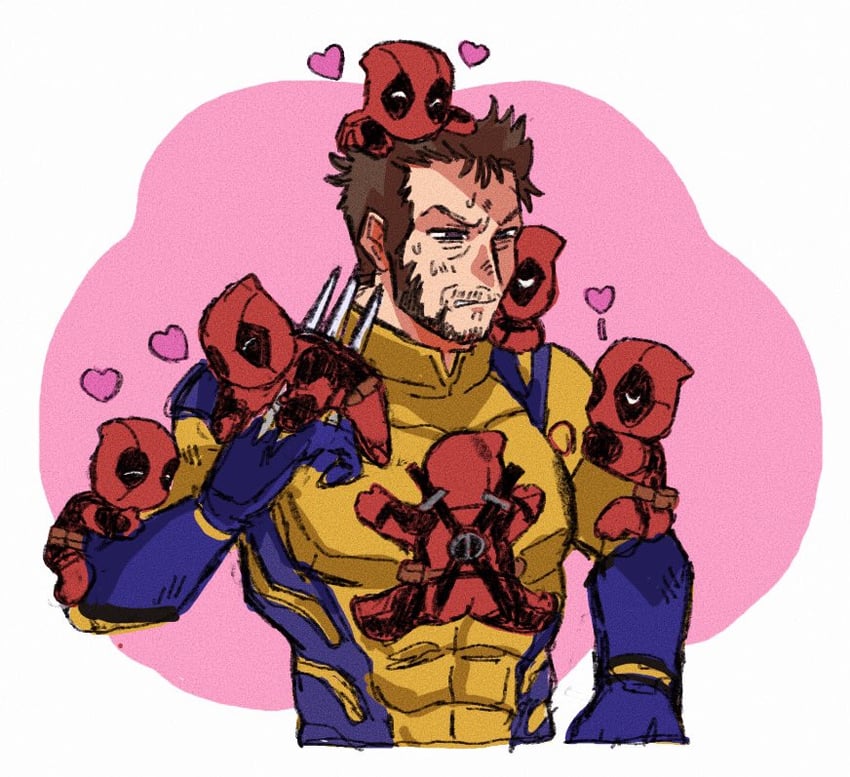 wolverine and deadpool (marvel and 4 more) drawn by yo_ko_(kkk1211mmm)