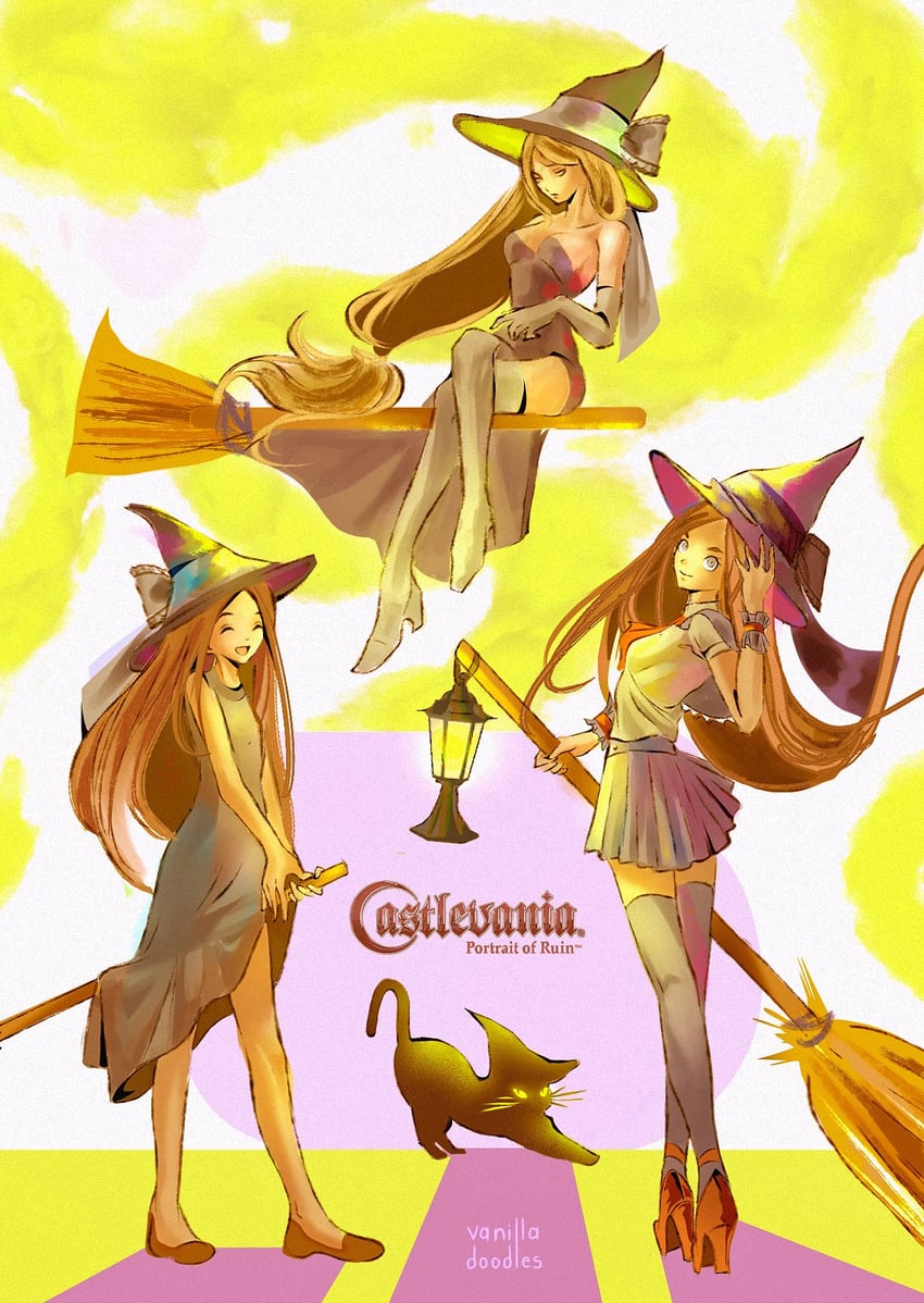 charlotte aulin, student witch, and witch (castlevania and 1 more) drawn by vanilladoodls