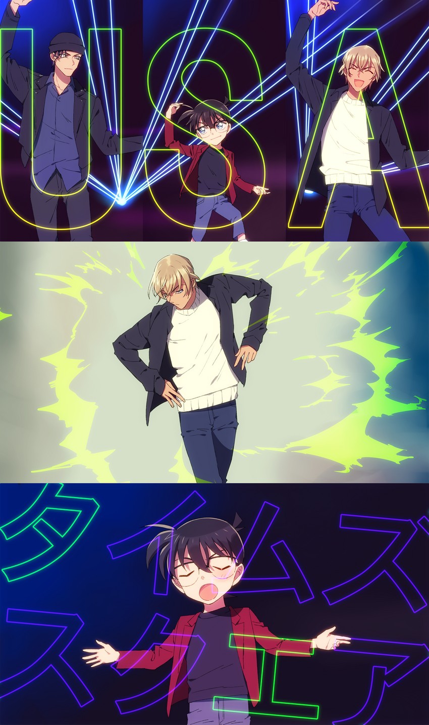edogawa conan, amuro tooru, and akai shuuichi (meitantei conan and 1 more) drawn by k_(gear_labo)