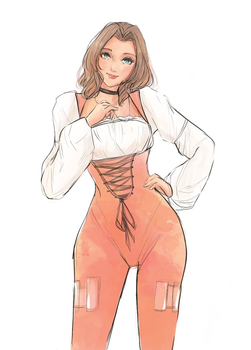 aerith gainsborough and garnet til alexandros xvii (final fantasy and 3 more) drawn by papermint_tea