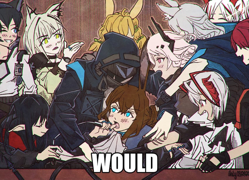 doctor, amiya, kal'tsit, exusiai, w, and 6 more (arknights) drawn by illeity