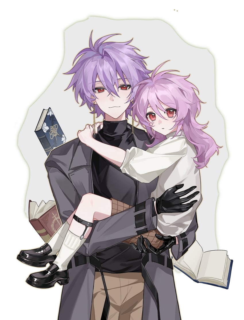 hatsutori hajime and theodore riddle (saibou shinkyoku) drawn by haoe_(157876)