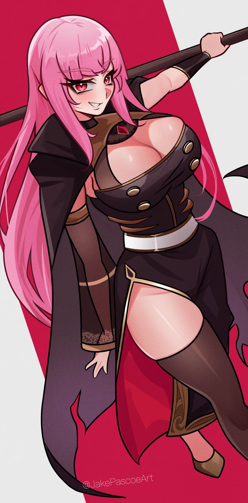 mori calliope (hololive and 1 more) drawn by jake_pascoe