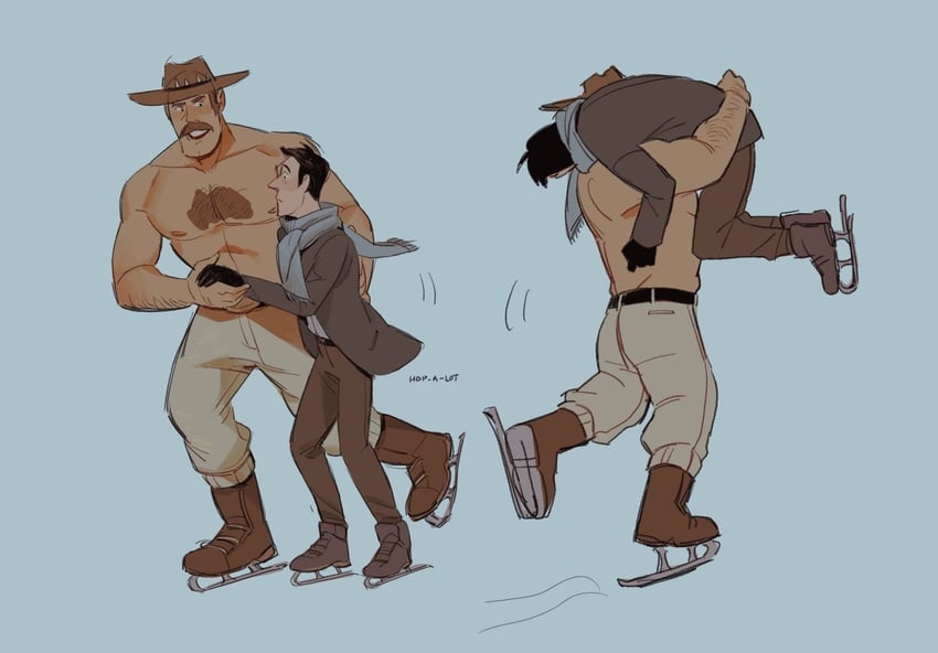 saxton hale and mr. bidwell (team fortress 2) drawn by citrus0lemon